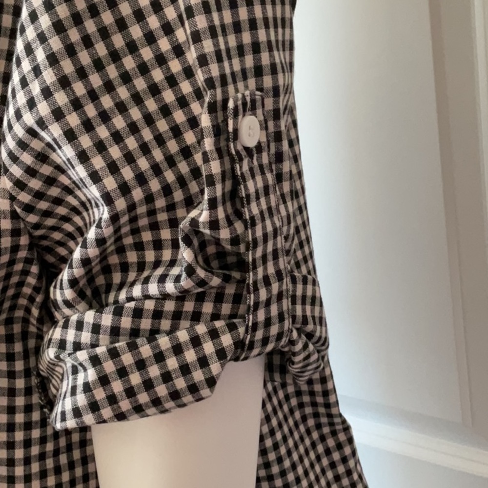 Mordenmiss Black and White Checkerboard Top - Picture 5 of 5